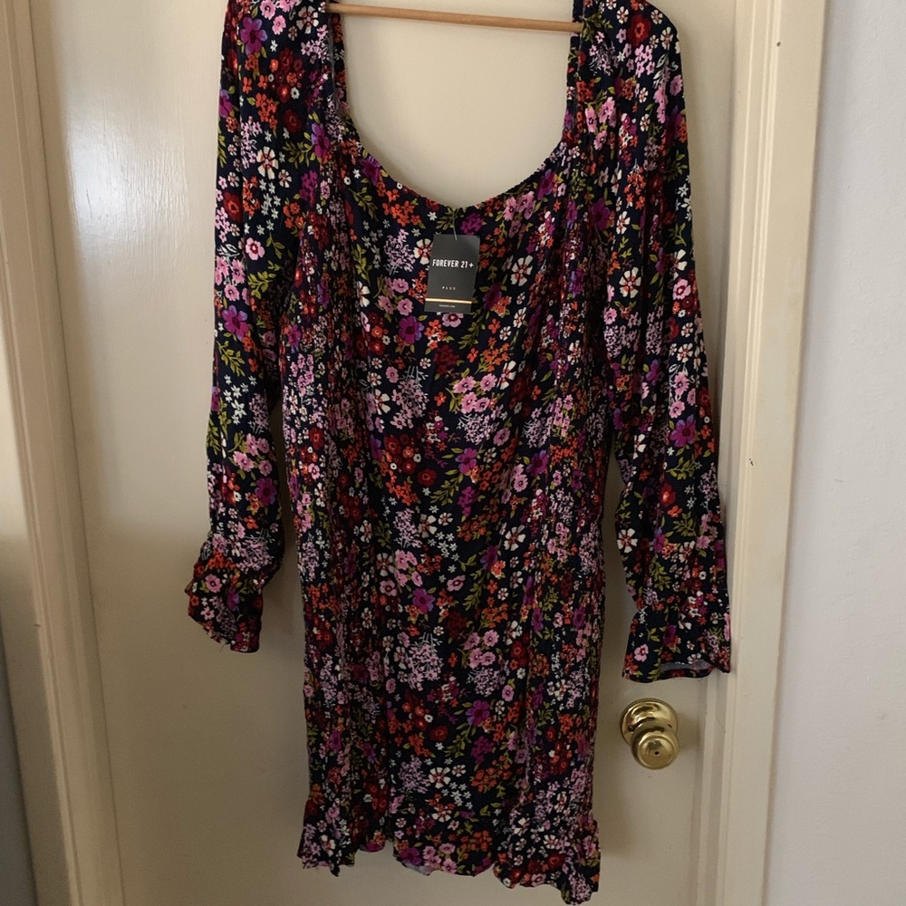 Ruffle Floral Short Dress